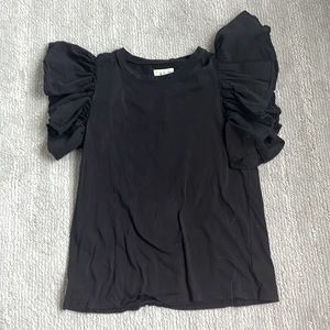 kids black t shirt/blouse, tucker + tate